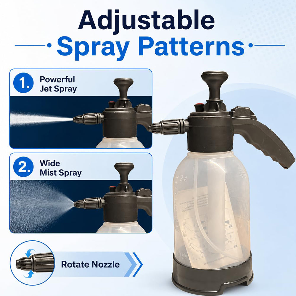 2L Foam Sprayer with Cleaning Glove - Adjustable Nozzle Snow Foam Washer for Car & Bike-3