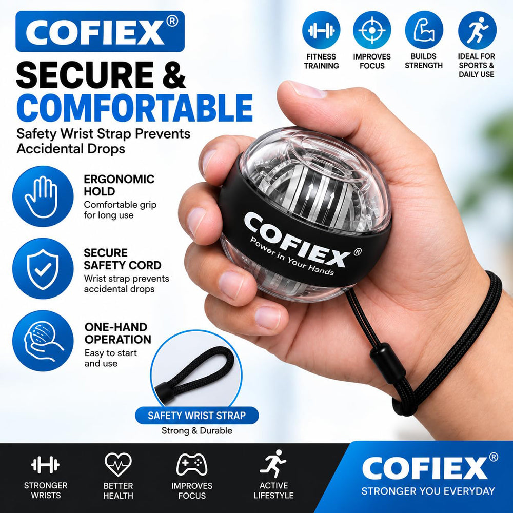 Gyro Ball Wrist & Forearm Strengthener - Hand Grip Exercise Ball-5