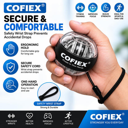 Gyro Ball Wrist & Forearm Strengthener - Hand Grip Exercise Ball-5