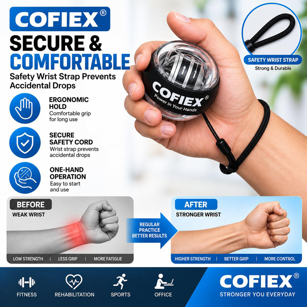 Gyro Ball Wrist & Forearm Strengthener - Hand Grip Exercise Ball-6