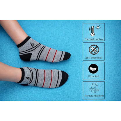 Men's Ankle Socks Pack of 10 Pairs - Cotton Rich, Multicolor-2
