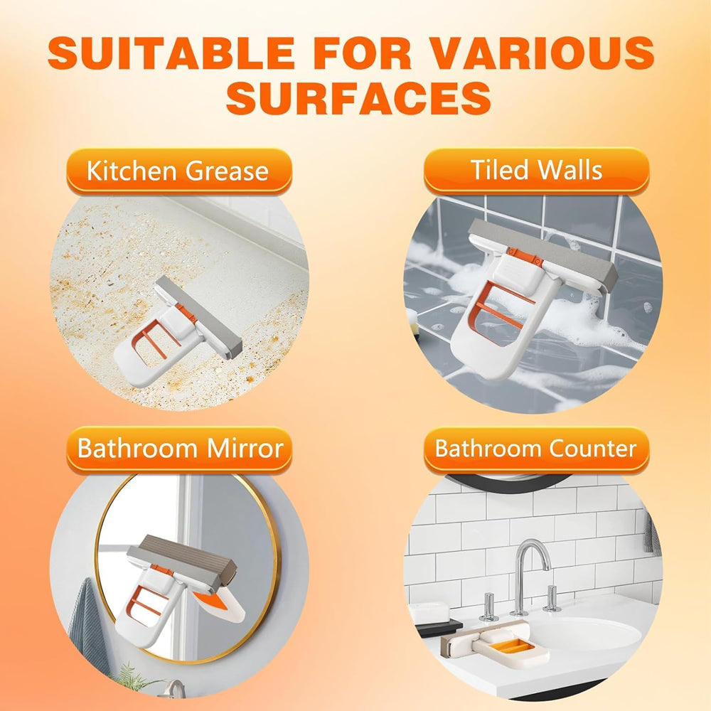 Mini Portable Sponge Mop Pack of 2 - Self-Squeeze Wet & Dry Cleaning Mop-2