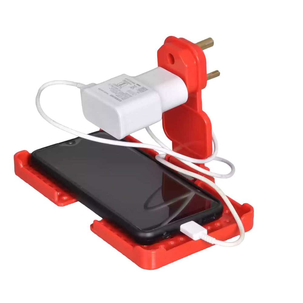 Multi-Purpose Mobile Charging Wall Holder Stand - Socket Mounted