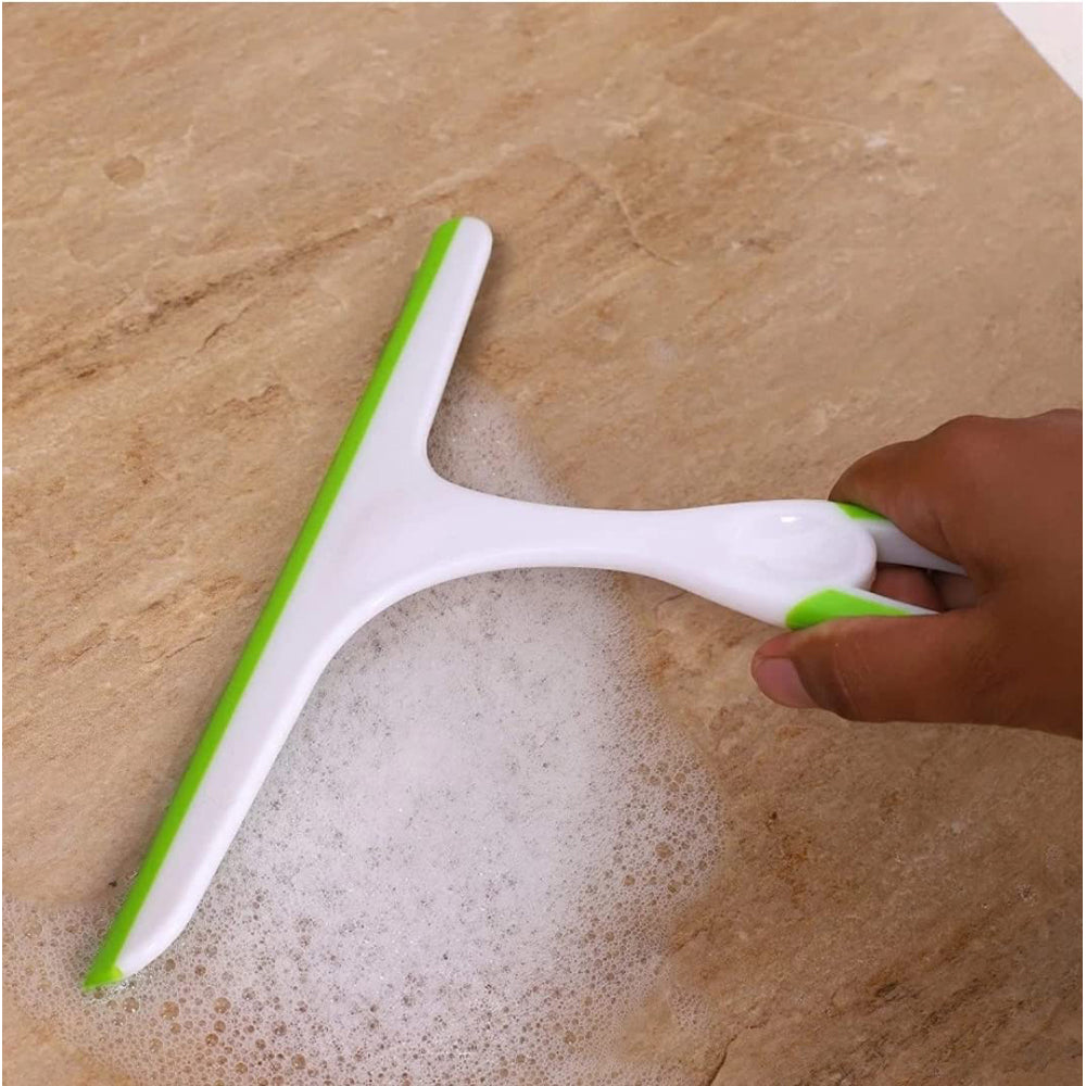 Pack of 3 Household Soft Glass Cleaning Wipers - Silicone Mini Squeegee for Kitchen, Bathroom, Windows & Car Glass-1
