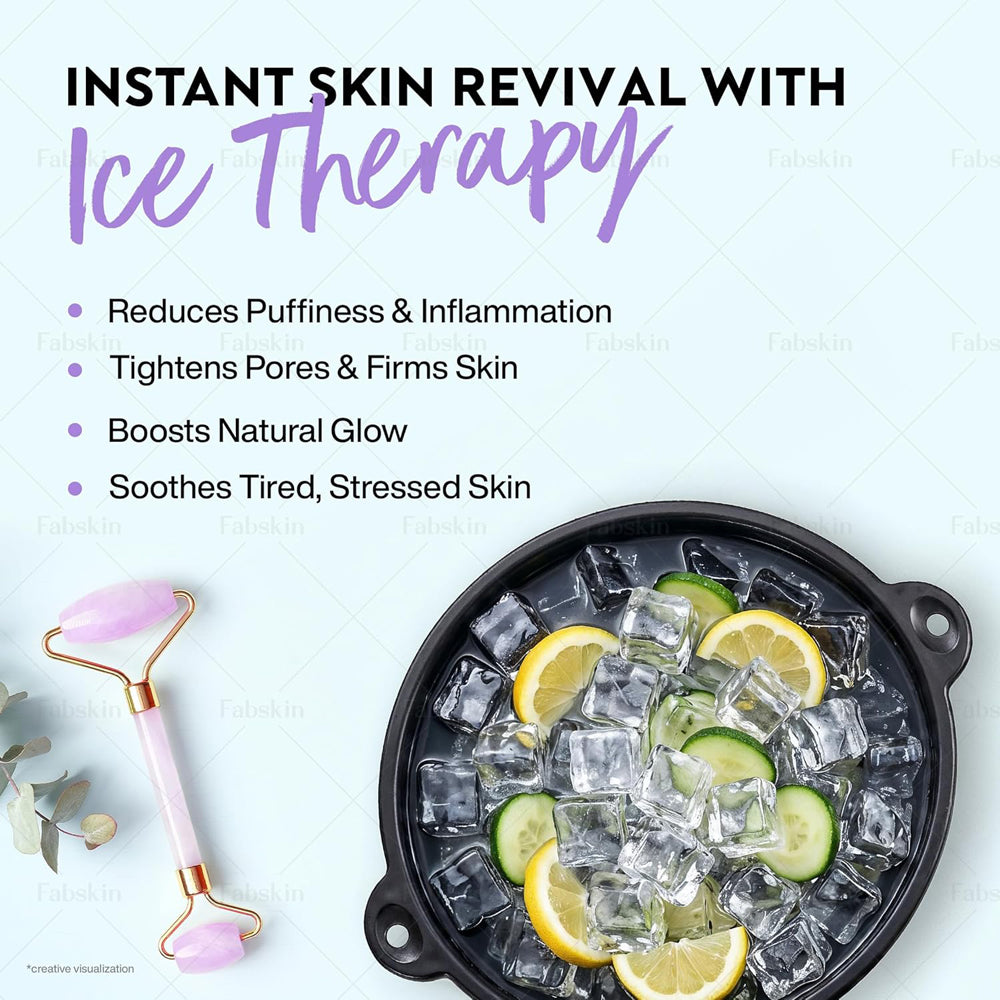 Purple Face Ice Bath Bowl with Flexible Facial Ice Mold - DIY Ice Therapy Skincare Tool-2