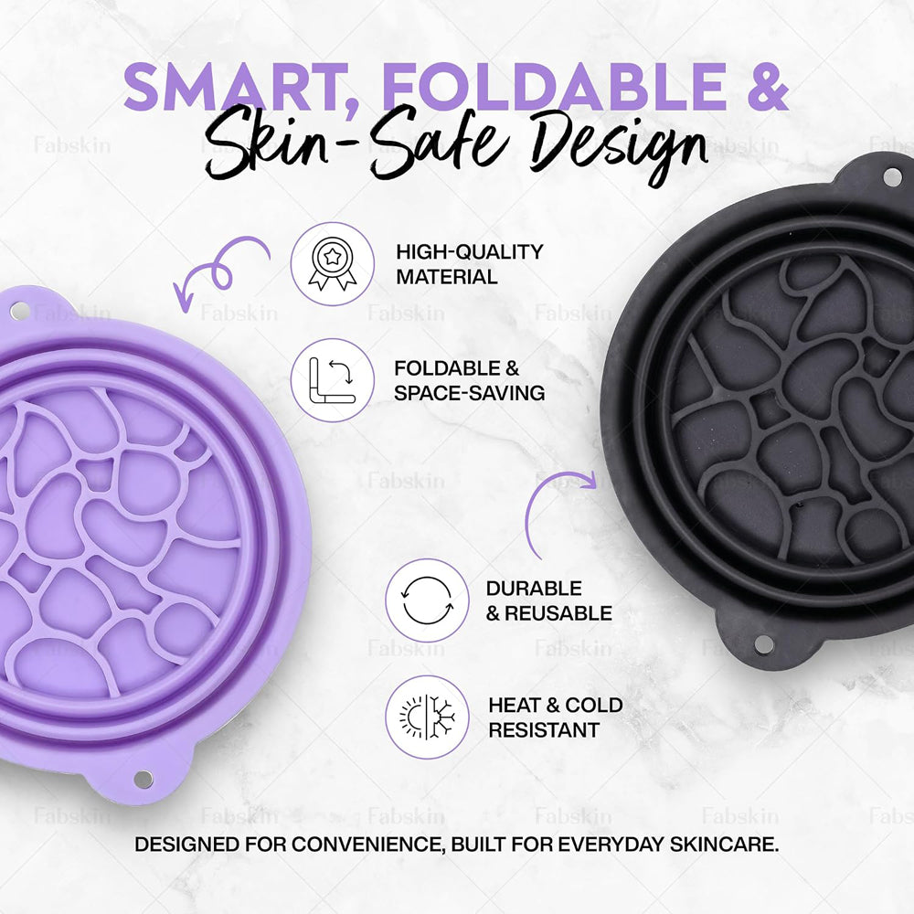 Purple Face Ice Bath Bowl with Flexible Facial Ice Mold - DIY Ice Therapy Skincare Tool-3