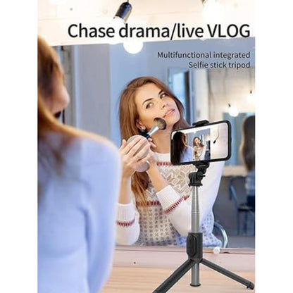 R1 Selfie Stick with Tripod Stand - 360&deg; Rotating Mobile Phone Holder-3