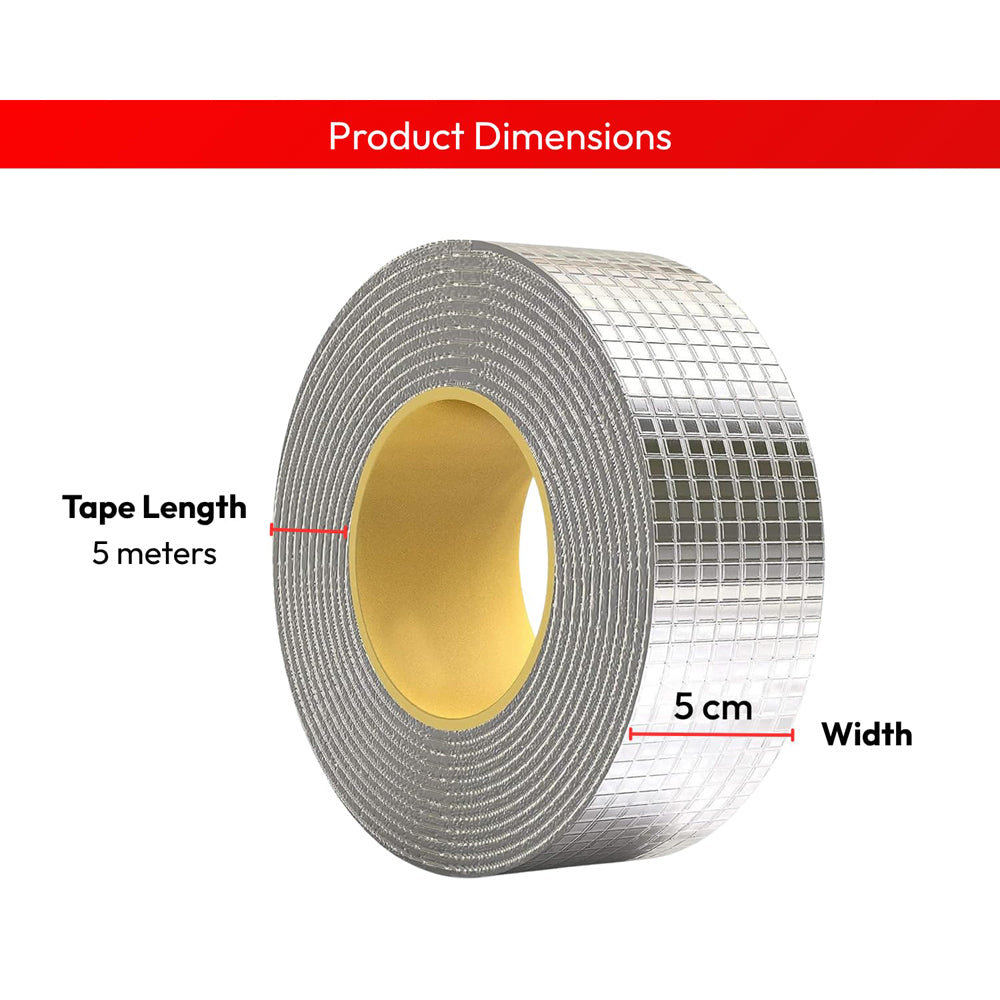 Waterproof Aluminium Rubber Repair Tape 5cm x 5m - Leak Sealing & Repair Tape-5