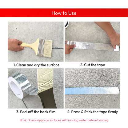 Waterproof Aluminium Rubber Repair Tape 5cm x 5m - Leak Sealing & Repair Tape-6